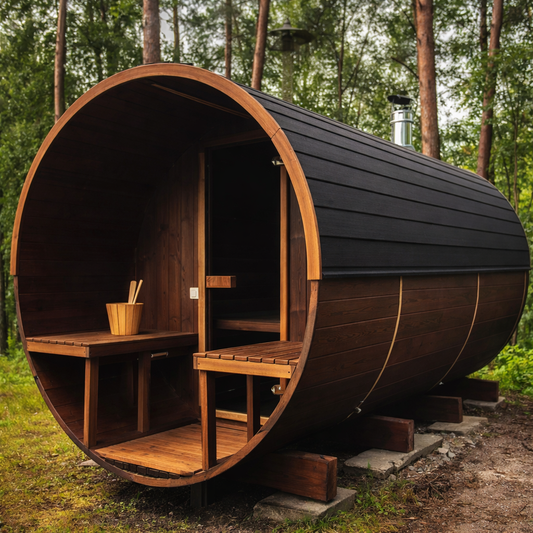 HavenHoop Rustic Barrel Sauna